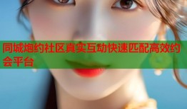 同城炮约社区真实互动快速匹配高效约会平台