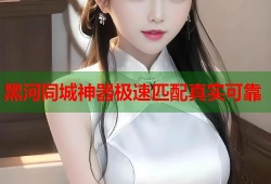 黑河同城神器极速匹配真实可靠