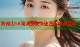 双鸭山58同城交友快速匹配真诚互动