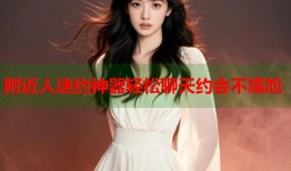 附近人速约神器轻松聊天约会不尴尬