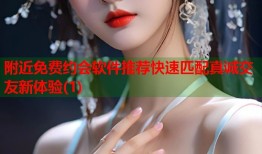 附近免费约会软件推荐快速匹配真诚交友新体验(1)