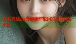 毕节同城qq群快速匹配附近高效社交平台