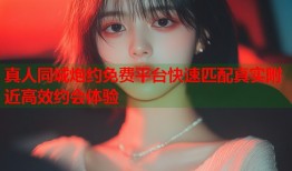 真人同城炮约免费平台快速匹配真实附近高效约会体验