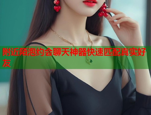 附近陌泡约会聊天神器快速匹配真实好友 附近陌泡约会聊天神器快速匹配真实好友